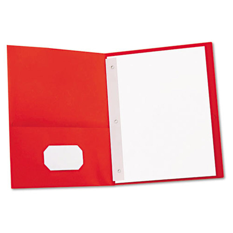 Economy Twin-Pocket Folder w/ Prong Fastener, Letter, Box of 25