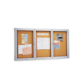 Enclosed Indoor Cork Bulletin Board w/ Doors