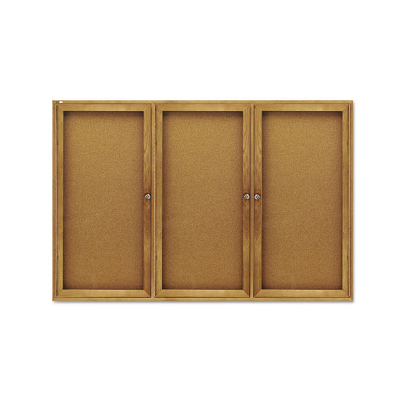 Enclosed Indoor Cork Bulletin Board w/ Doors