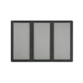 Enclosed Indoor Fabric Bulletin Board w/ Doors, Graphite