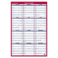 Erasable Vertical/Horizontal Wall Planner, Blue/Red, 2025