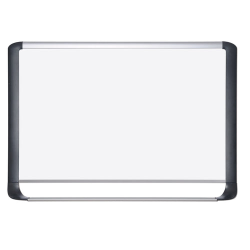 Euro Porcelain Magnetic Whiteboards, Aluminum & Black