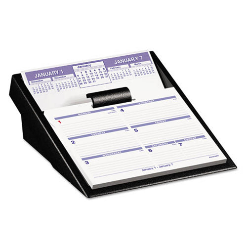 Flip-A-Week Desk Calendar and Base, 5 5/8" X 7", White, 2025