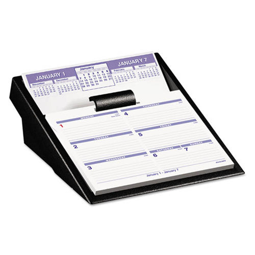 Flip-A-Week Desk Calendar and Base, 5 5/8" X 7", White, 2024