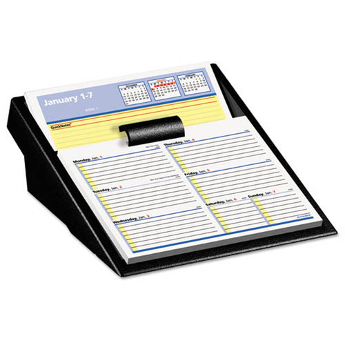 Flip-A-Week Desk Calendar Refill with Quicknotes, 5 5/8" X 7", White, 2024