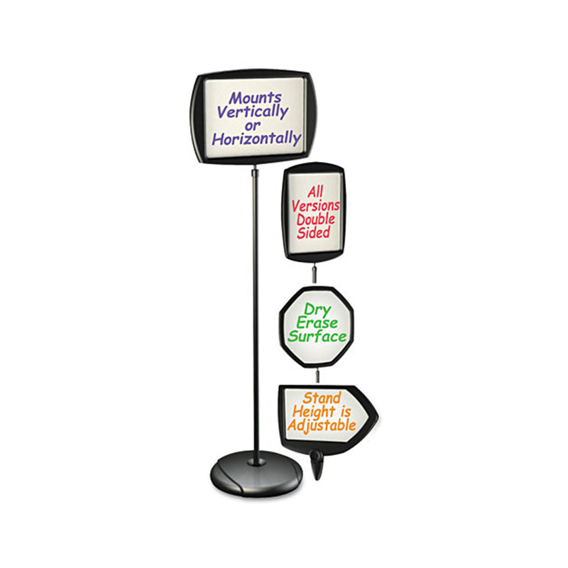 Floor Stand Dry-Erase Sign Holder, Black Frame | Ultimate Office
