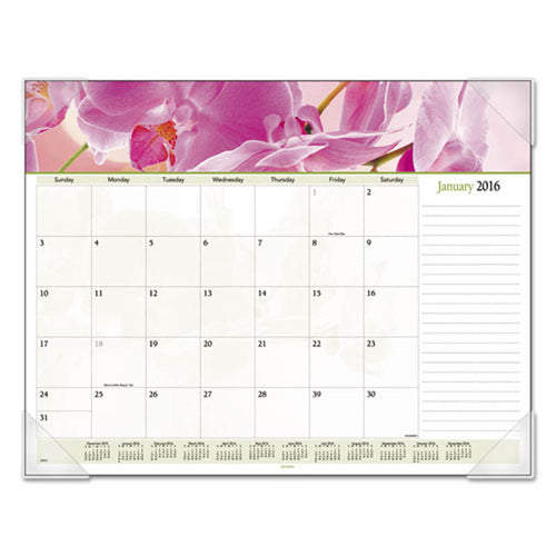 Floral Panoramic Desk Pad, 22" X 17", Floral, 2024