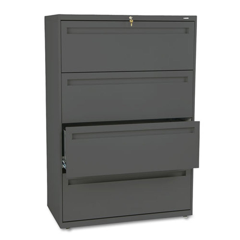 Four-Drawer Heavy-Duty Lateral File Cabinet, 36"w x 19 1/4"d x 53 1/4"h