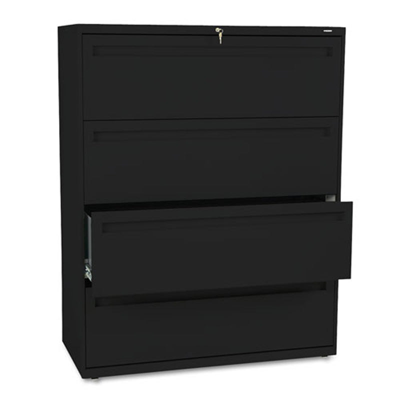 Four-Drawer Heavy-Duty Lateral File Cabinet, 42"w x 19 1/4"d x 53 1/4"h