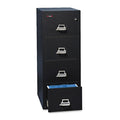 Four-Drawer Letter Insulated Vertical File Cabinet, 17 3/4"w x 25"d x 52 3/4"h