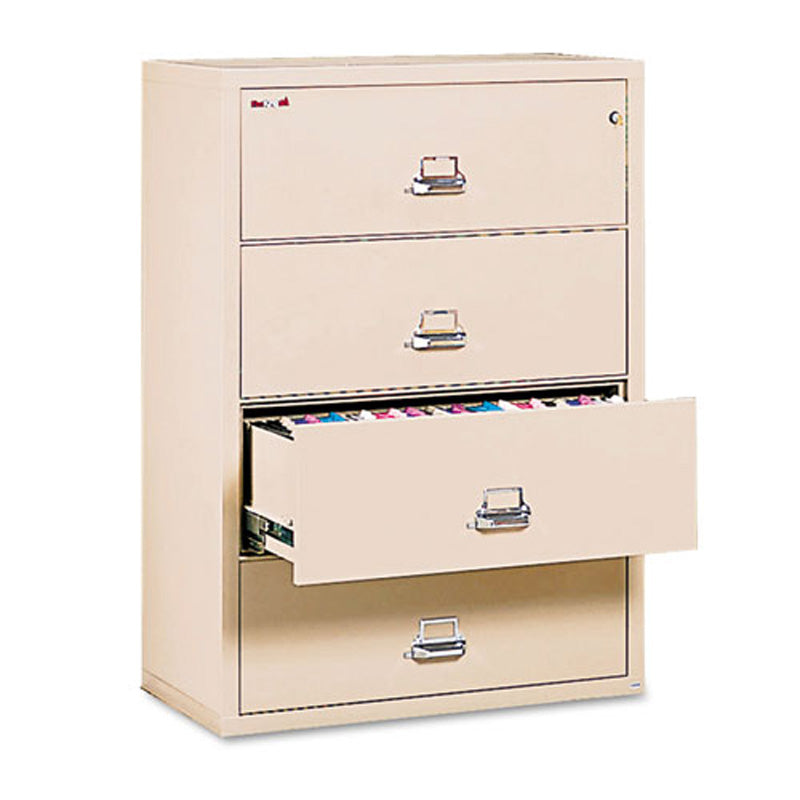 Four-Drawer Letter/Legal Insulated Lateral File Cabinet, Parchment
