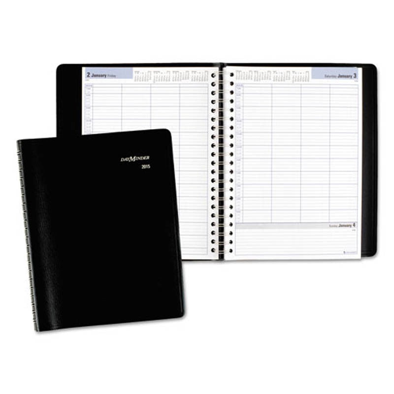 Four-Person Group Daily Appointment Book, 7 7/8" X 11", Black, 2025