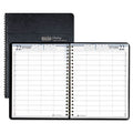 Four-Person Group Practice Daily Appointment Book, 8" X 11", Black, 2025