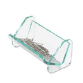 Green Glass Acrylic Paperclip Holder
