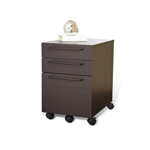 2 Supply & 1 Hanging File Wooden Mobile Pedestal