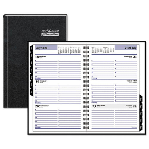 Hardcover Weekly Appointment Book, Black, 2024