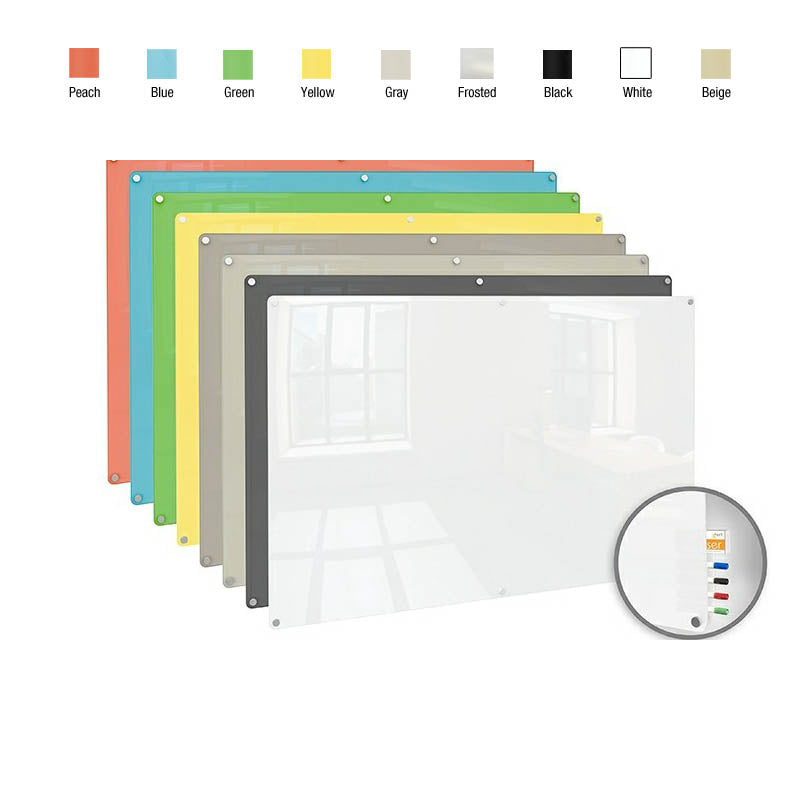 Colored Magnetic Glass Dry Erase Marker Boards