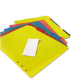 Heavy-Duty Write-On Plastic Index Dividers w/White Adhesive Labels 5-Tab, Letter, Assorted (set 5)