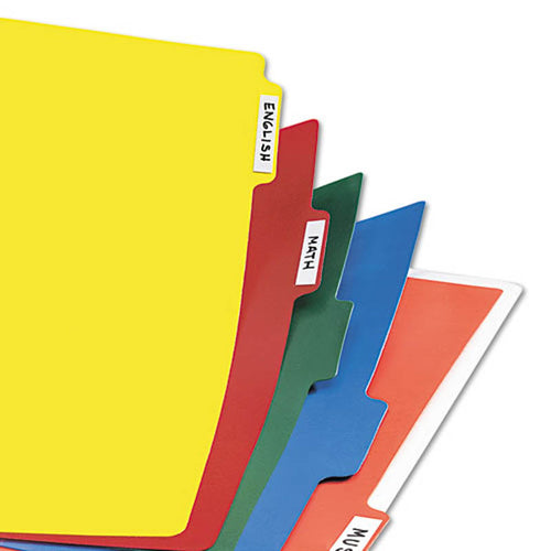 Heavy-Duty Write-On Plastic Index Dividers w/ White Adhesive Labels, 8-Tab, Ltr, Assorted