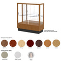 Heritage 36"w x 40"h x 14"d Counter Display Case, Mirror Back, Autumn Oak Finish