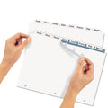 Index Maker Clear Label Punched Dividers, 8-Tab, Letter, White