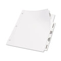 Index Maker Clear Label Punched Dividers w/ Big Tabs, 5-Tab, Letter, White