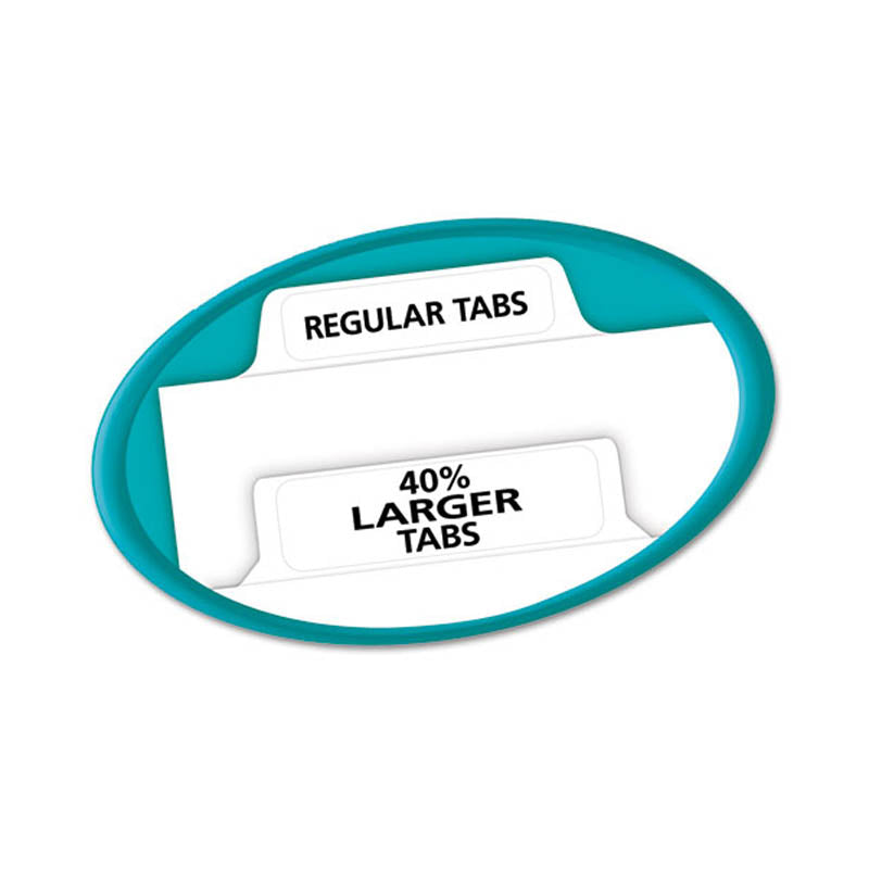 Index Maker Clear Label Punched Dividers w/ Big Tabs, 5-Tab, Letter, White