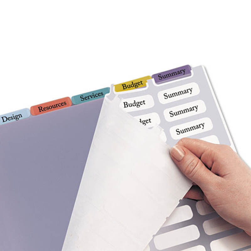 Index Maker Clear Label Punched Translucent Dividers, 5-Tab, Letter