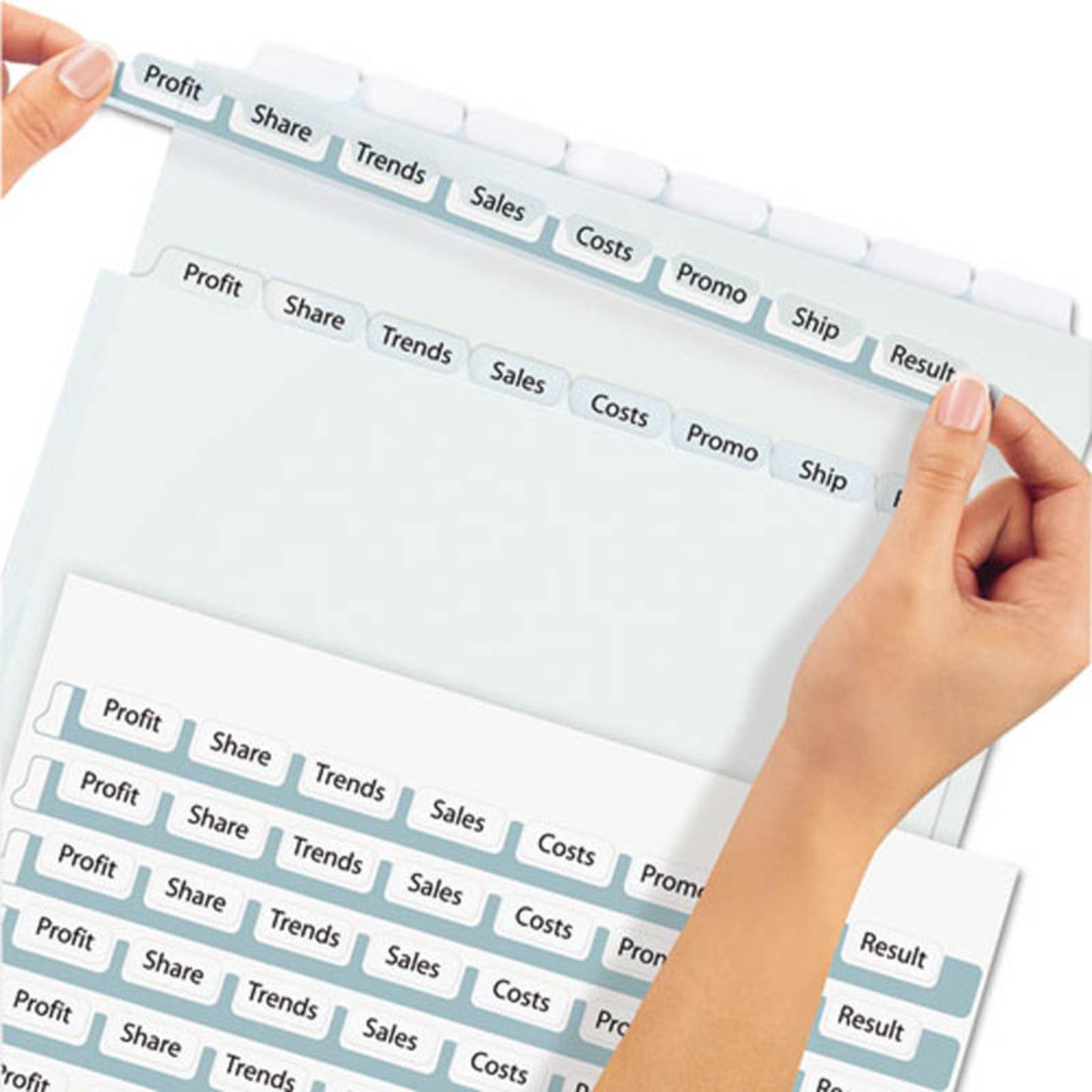Avery 8 Tab Index Template