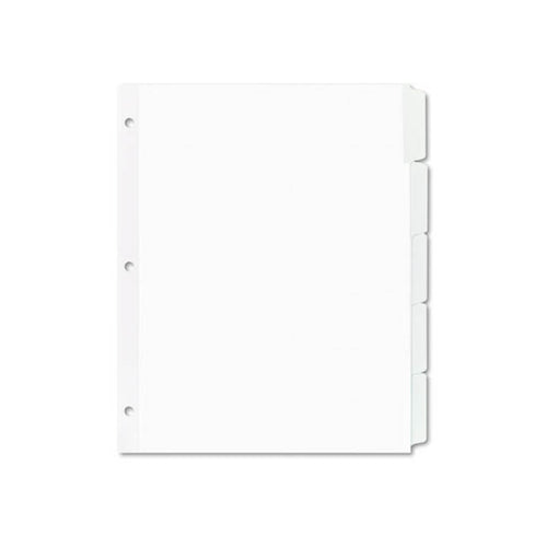 Index Maker White Dividers For Copiers, 5-Tab, Letter (pack of 5 sets), White