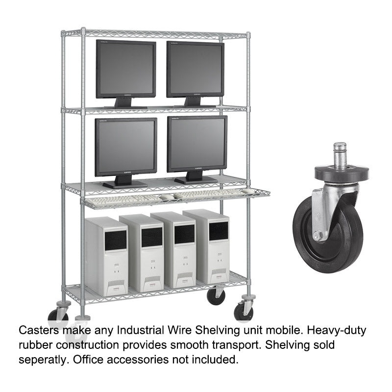 Industrial Wire Shelving Casters (set of 4)