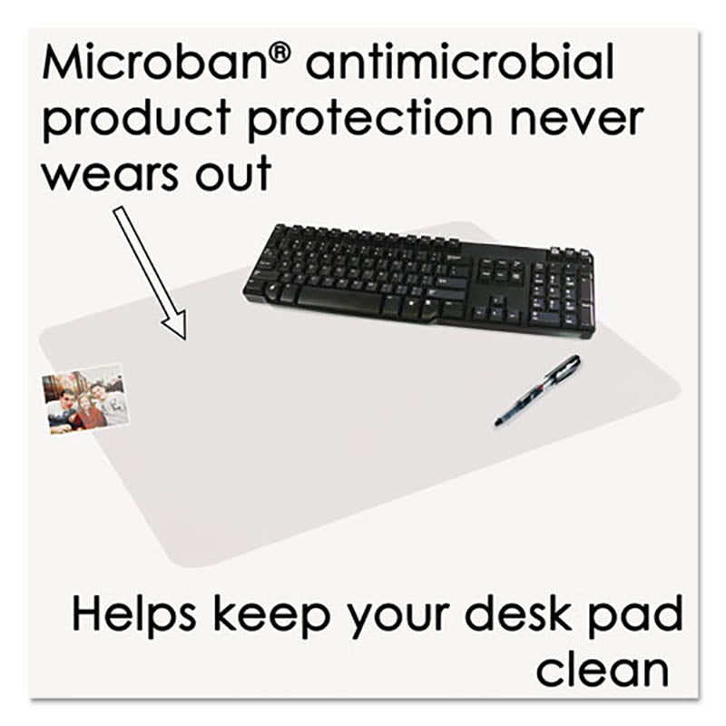 KrystalView Desk Pad w/ Microban Protection, Clear