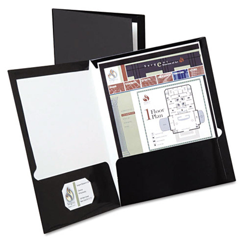 Laminated Twin-Pocket Folders, Letter, Box of 25