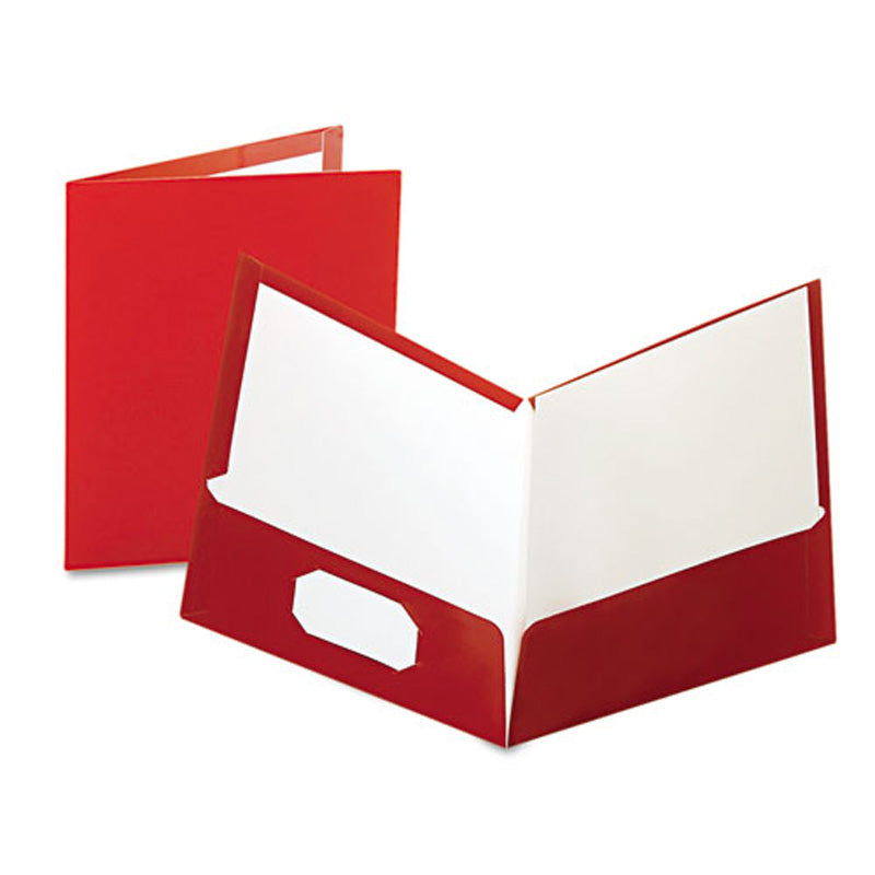 Laminated Twin-Pocket Folders, Letter, Box of 25