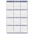 Laminated Write-On/Wipe-Off Jumbo Yearly Wall Calendar, 66" X 33", 2025