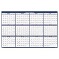 Laminated Write-On/Wipe-Off Jumbo Yearly Wall Calendar, 66" X 33", 2025