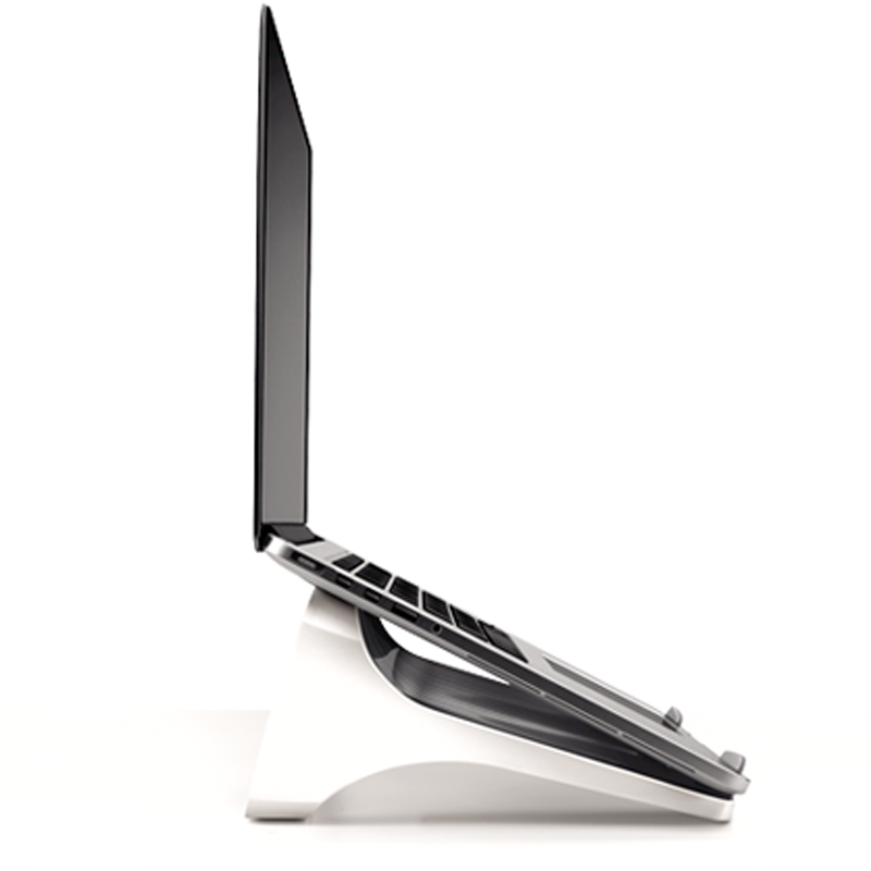 Laptop Riser, White w/ Gray