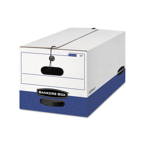 Liberty Heavy-Duty Storage Boxes, White/Blue