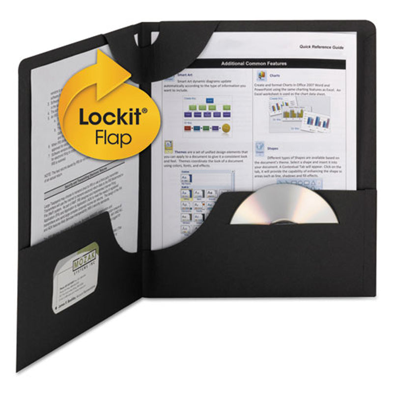 Lockit Twin-Pocket Folders, Letter, Box of 25