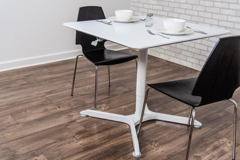 32" Pneumatic Height Adjustable Square Café Table