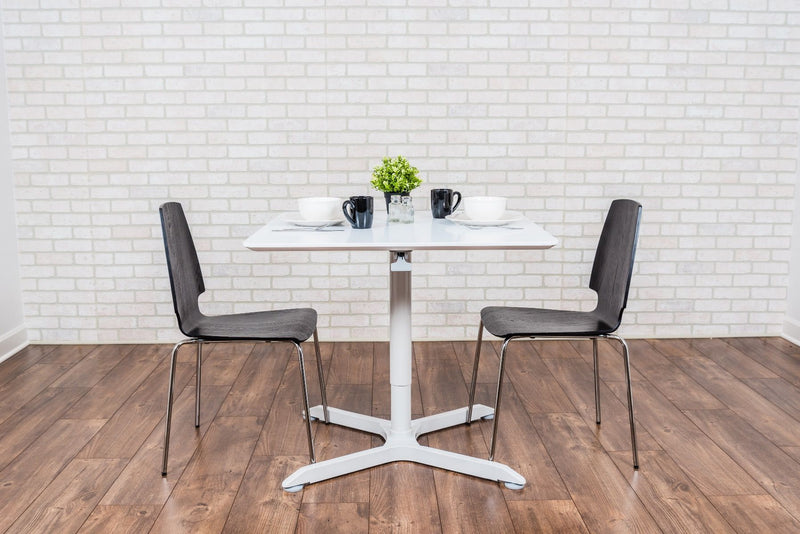 32" Pneumatic Height Adjustable Square Café Table