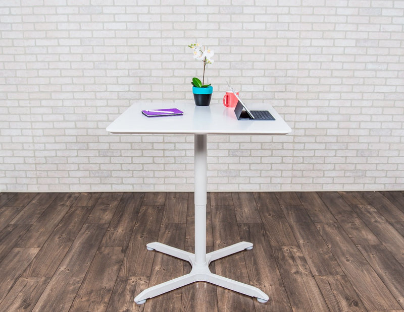 32" Pneumatic Height Adjustable Square Café Table