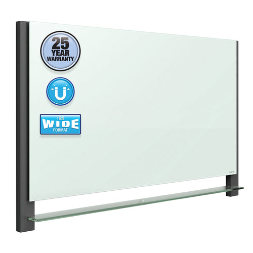 Magnetic Dry-Erase Glass Board w/ Invisible Mount