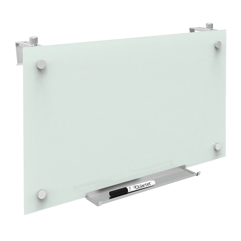 Magnetic Dry-Erase Glass Boards w/ Adjustable Cubicle Hangers