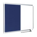 Magnetic Whiteboard & Felt Bulletin Combination Boards, Aluminum Frame
