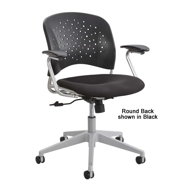 Manager Chair w/ Black Upholstered Seat
