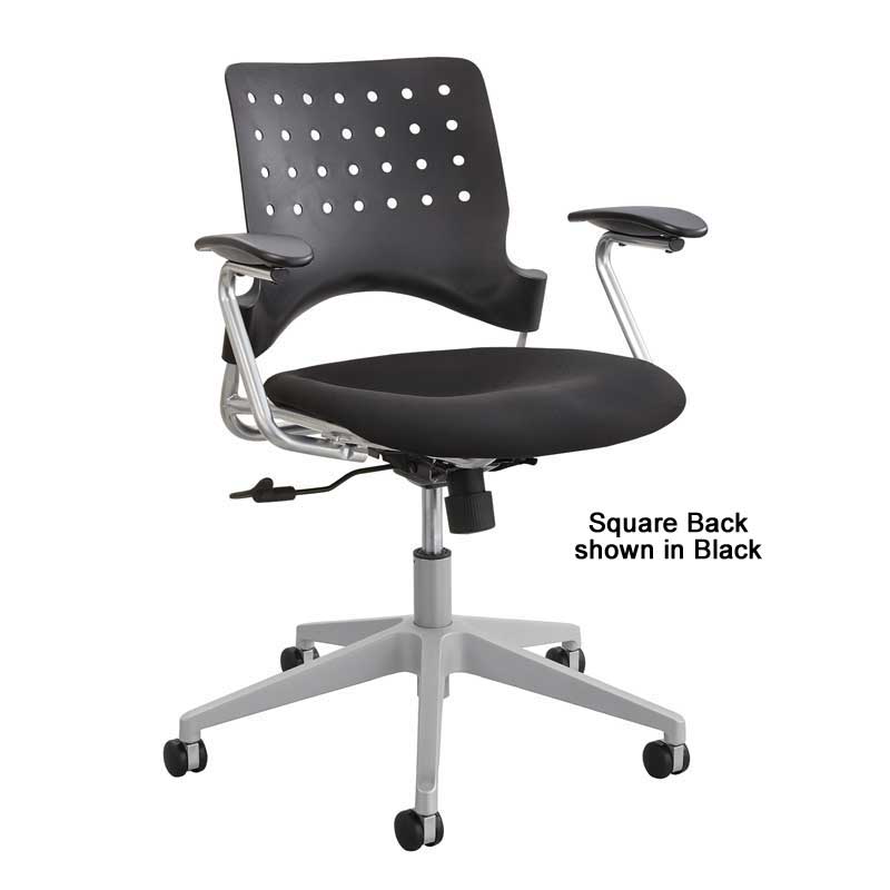 Manager Chair w/ Black Upholstered Seat