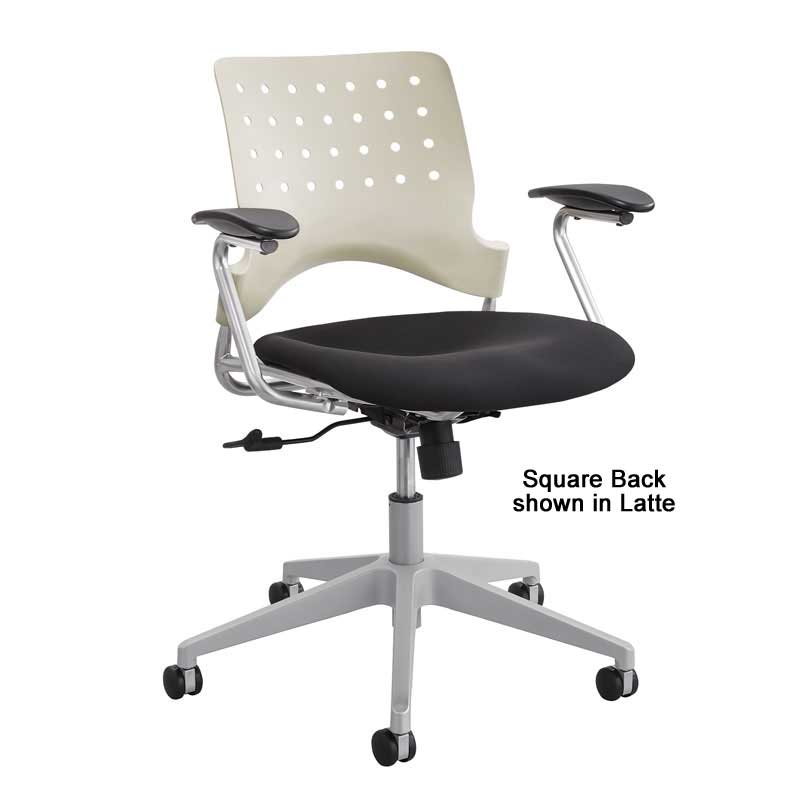 Manager Chair w/ Black Upholstered Seat