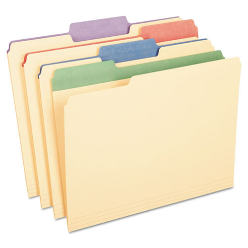 Manila Colored Tab File Folders, 3/4" Expansion, box of 50
