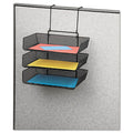 Mesh Partition Triple Trays, 11 1/8" x 14" x 14 3/4", Black